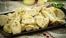 Pierogi z mieloną wołowina i szynką parmeńską