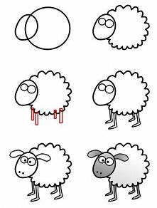 how to draw a sheep