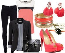 koralowy ,czerwony i czarny...