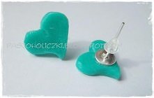 Kolczyki z modeliny. Mięta <3