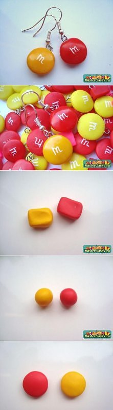 diy, clay, chocolate, earri...