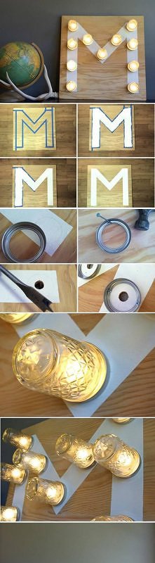 diy, decorative, glass, light