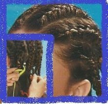 warkocze dobierane wzdłuż głowy