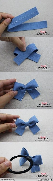 łatwy sposób na kokardkę :D