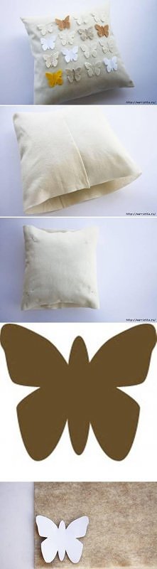 Motylki na poduszce.Z szabl...