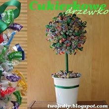 śliczne drzewko z cukierkow...