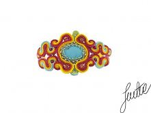 Wyjątkowa, tęczowa bransoletka, z turkusem. Piękna i unikalna dla wyjątkowej osoby ceniącej biżuterię oryginalną, ręcznie szytą, jedyną w swoim rodzaju. Idealna do stylizacji bo...