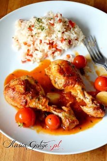 Kurczak w pomidorach i czos...