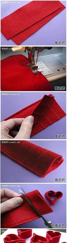 How to, how to make, step by step, pictures, diy instructions, craft, do it yourself, cute heart shape decoration