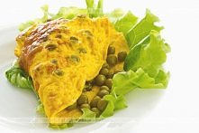 Omlet z pomidorami i groszkiem