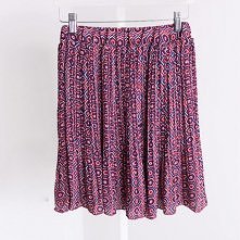 Tribal-Inspired Print Pleat...