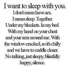 I want...