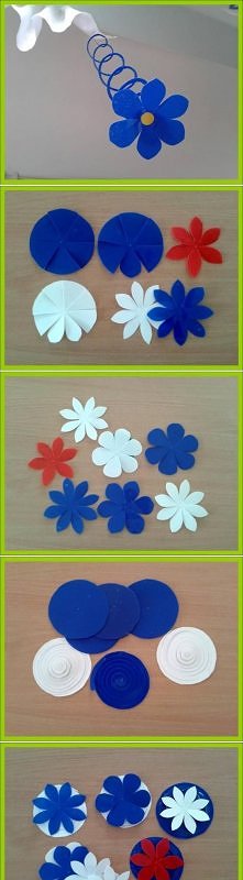 diy, easy, suspension, flower, mobile