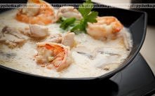Tajska zupa z krewetkami i grzybami