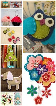 Filcowe inspiracje ,nie tylko na wakacje :) 80 pomysłów na ozdoby z filcu.
