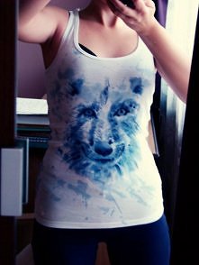 pierwsza próba z malowaniem na tkaninie :>