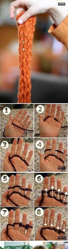 diy, quick, finger, knitting