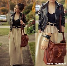 Spódnica maxi, bralet i ram...