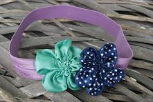 Opaski do włosów diy dla dzieci i niemowląt z satynowymi kwiatkami-14 kolorów do wyboru.
