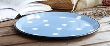 Talerz płytki / Taca RETRO NIEBIESKA Nostalgia