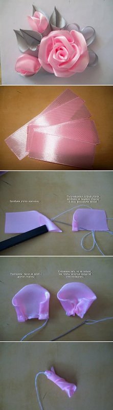 diy, pink, ribbon, rose, tu...