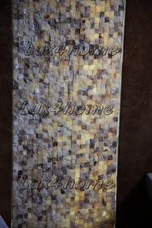 Ściany z onyksu. Podświetlony onyx w łazience. Model Rockart 2x2 Onix. Lux4home™.