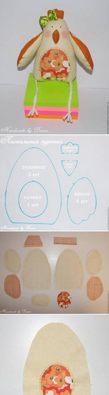 fabric, hen, tutorial, hand...