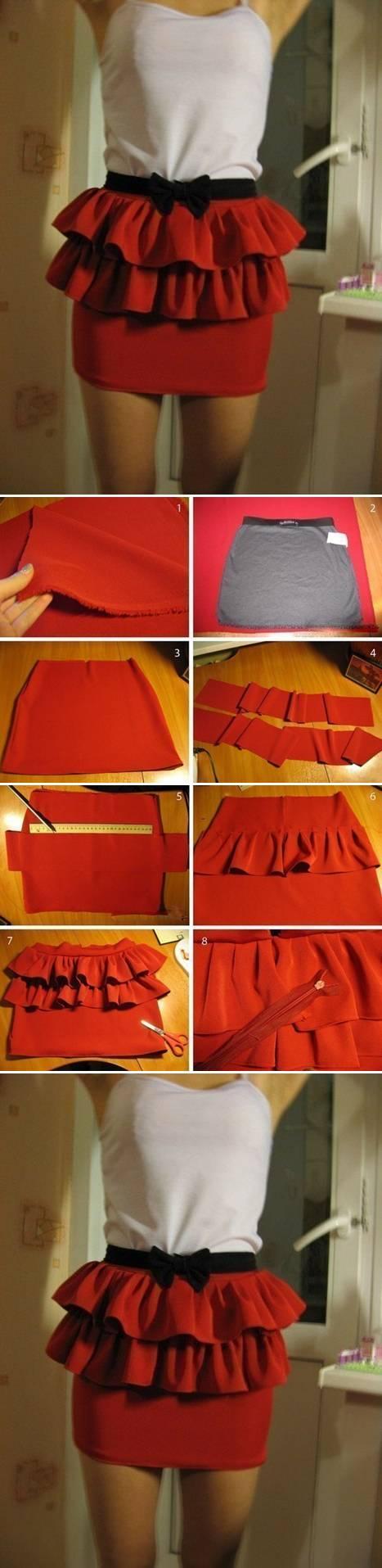 diy, skirt, modification, tutorial, handmade