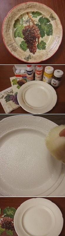 diy, old, plate, decoupage,...