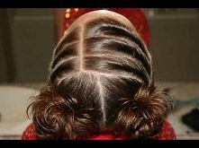  triple, twist, bun, updo, hairstyle