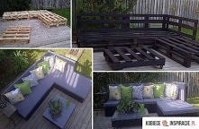 siedzisko z palet do ogrodu