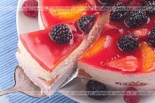 Sernik z truskawkami na zimno