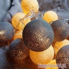 Beżowo-szare Cotton Ball Lights