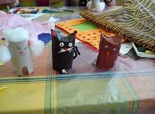 zwierzaki z rolek po papier...