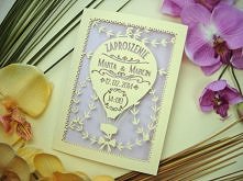 zaproszenia ślubne retro z ...