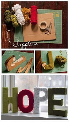 Potrzebne:
Kartony
Włóczki
...