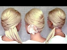 Criss cross hairstyles: half up half down, ponytail and updo for medium long hair tutorial