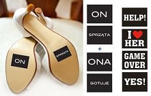 ślubne naklejki na buty