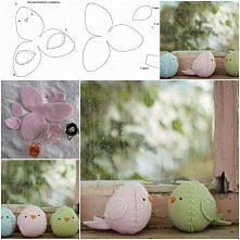 materiałowe ptaszki