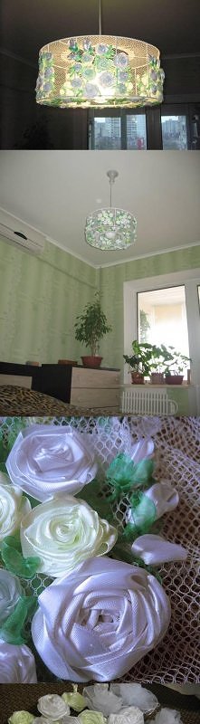  flower chandelier lighting, tutorial, handmade