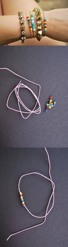 diy, rainbow, beads and bracelets, handmade