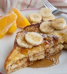 Tosty z bananami, idealne ś...