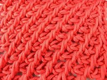 Tunesisch Häkeln - Frau Holle-Ajourmuster mit Rechtsverlauf