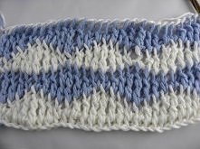 Tunesische Muster - Wellenmuster im Strickstich