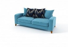 Na tęsknotę za latem...Lazurowe wybrzeże w salonie.
Sofa Greta.