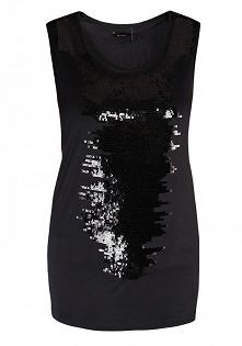 Monnari Czarny t-shirt z cekinami