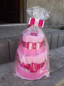 tort z pościeli dla dziewczynki :)