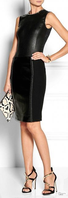 Versace leather skirt