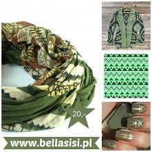 Modny szal typu komin z kolekcji Aztek by Bella Sisi