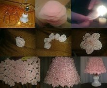 DIY lampa w kwiatki